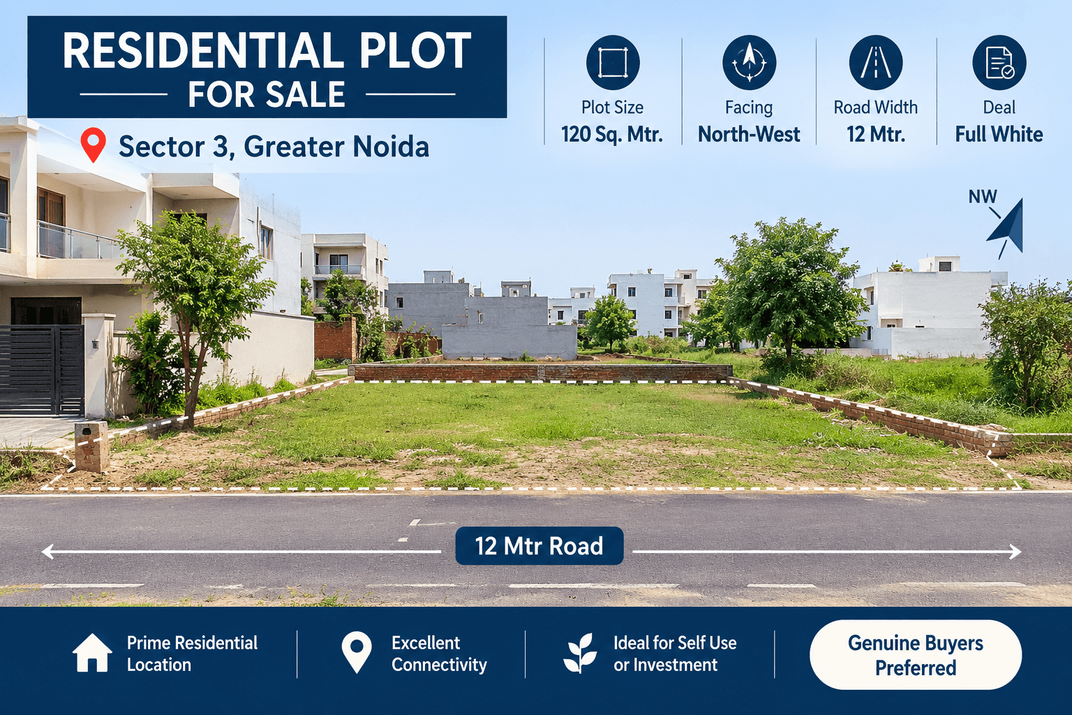 For Sale | Residential Plot, Sector 3, Greater Noida