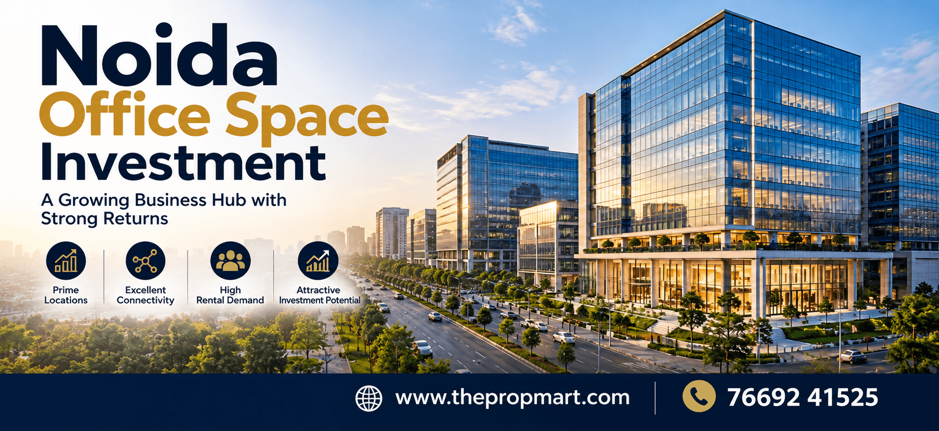 Noida Office Space Investment: A Smart Way to Generate Steady Rental Income