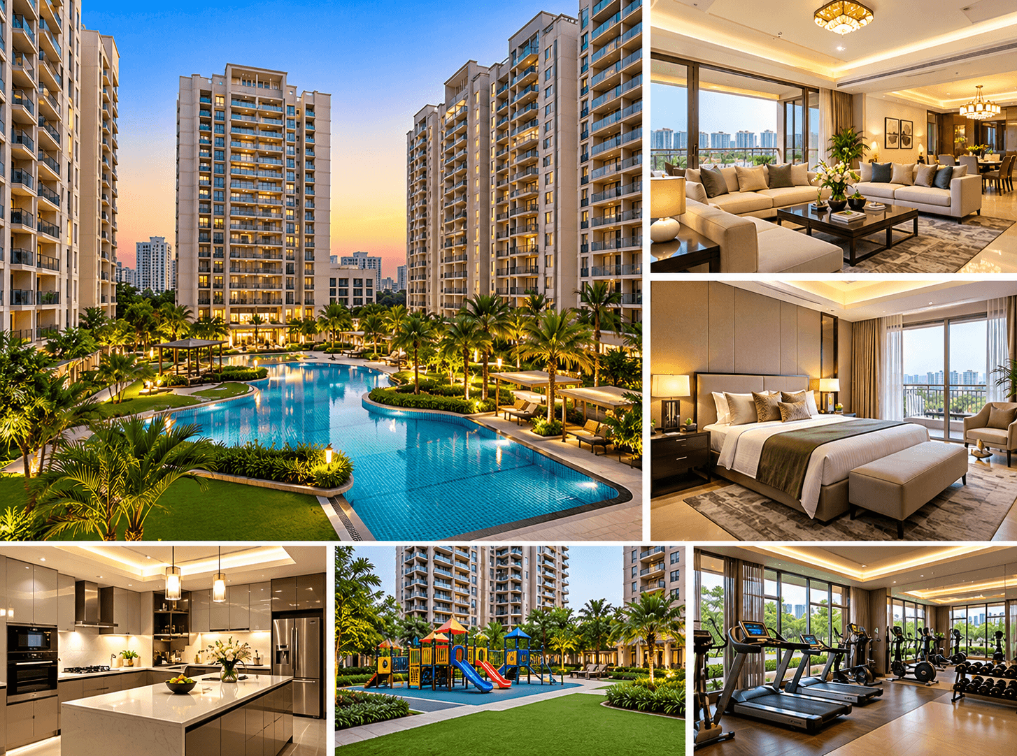 Spacious 4 BHK + Servant Apartment for Sale in Sunshine Helios
