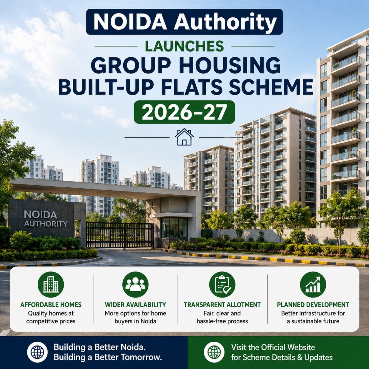 NOIDA Authority Launches Group Housing Built-up Flats Scheme 2026-27