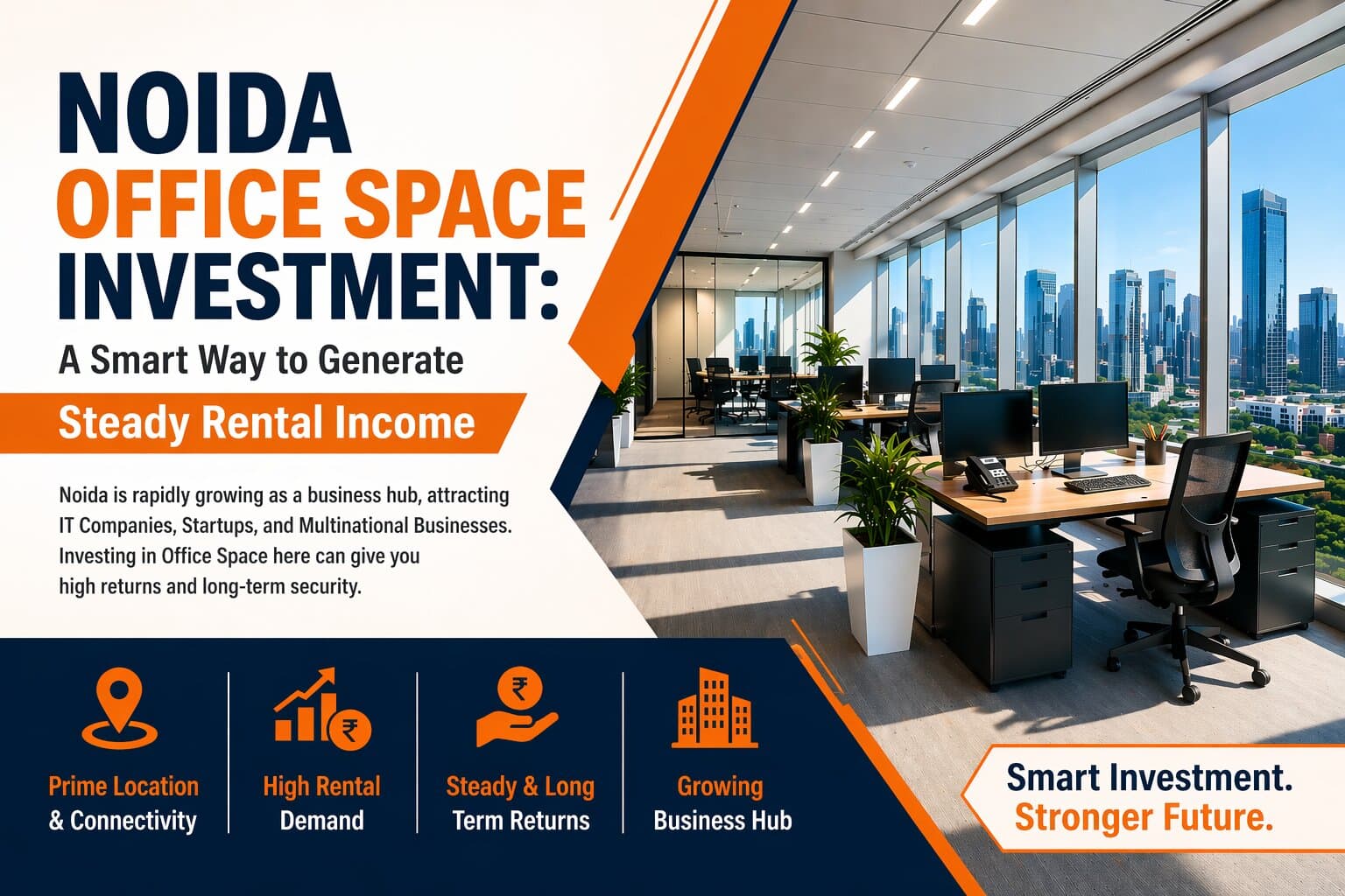 Noida Office Space Investment: A Smart Way to Generate Steady Rental Income