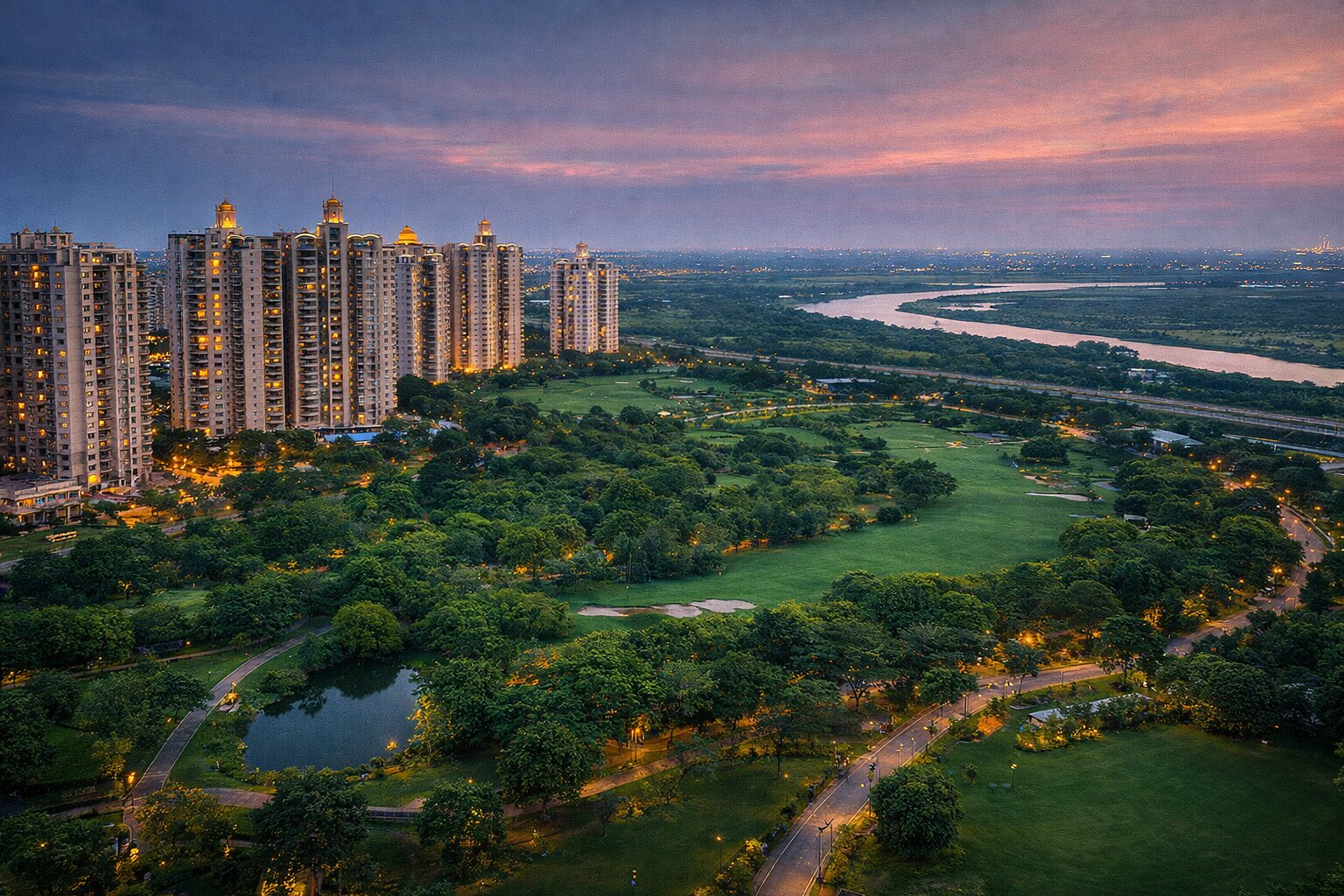 Sector 150 Noida luxury apartments with green spaces, low density planning and premium residential projects